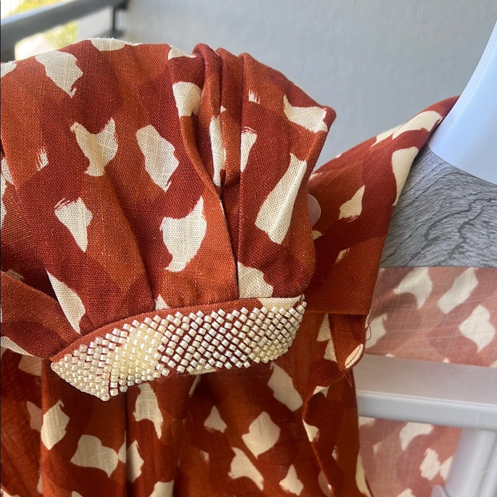 Rust Patterned Women's Top - Picture 3 of 3